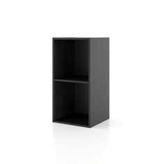 a black book shelf on a white background