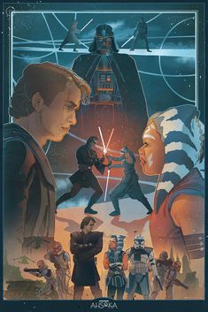 the poster for star wars is shown in this image