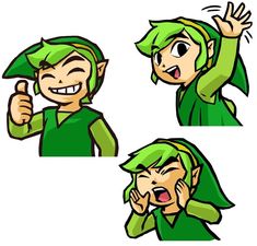 the legend of zeolim character is shown in three different poses, including one with green hair