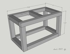 the plans for an end table are shown