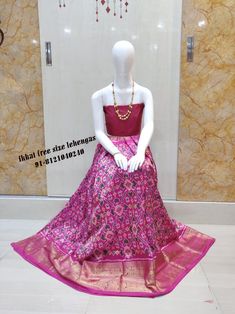 For exclusive #pochampally #ikkat and pure #ikat #pochampally #ikkatlehengas #ikatAdultLehengas  To contact through WhatsApp directely click on below link  https://api.whatsapp.com/send?phone=918121040240  https://www.facebook.com/Ikkat-Wholesale-Bazzar-2150511831686138/ Suitable For ADULTS Measurements:-- Body............................ ....2.9Meters Blouse..............................90cms Height of the lehenga.....46inches    . . . . . .  #pochampallysares  #pochampallyikkat #pochampallyikk