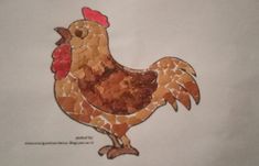 an image of a chicken made out of paper