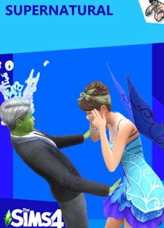 an animated image of a man in a suit and woman dressed as tinkerbell