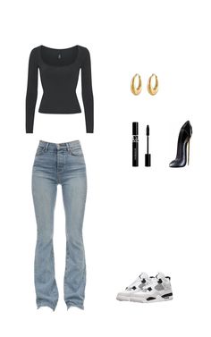 How To Style Flare Jeans Winter, How To Style Bodysuit, Bootcut Jeans Outfit Aesthetic, Baddie Fits For School, American Outfits, Simple Outfits For School, Latina Fashion Outfits