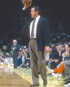 Pat Riley "The Godfather of the NBA" was known for always wearing Giorgio Armani Suits with custom tailored dress shirts from Savile Row. | Instagram 1980s Mens Fashion, Pax Romana, Abstract Room, Vintage Suits, Savile Row, Tailored Dress