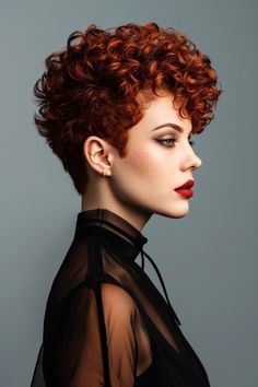 Coiled Curly Hair, Pixie Perm Before And After, Short Hair Perm Pixie Cuts, Short Curly Pixie Haircuts, Short Cuts For Curly Hair, Short Permed Hairstyles, Pixie Curly Hair, Curly Pixie Haircut, Round Face Curly Hair