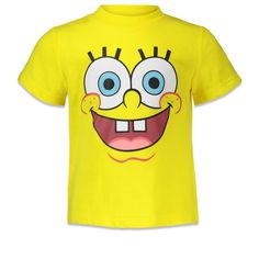 Come join all your little one's favorite SpongeBob Squarepants characters from the Bikini Bottom on their newest and most exciting adventures. Watch Spongebob, Patrick the Star, Mr. Krabs, Squidward, and Sandy come to life through your child's friendly personality. Your little boy will love wearing this SpongeBob Squarepants cute and stylish short sleeve graphic tee shirt. Playful Cartoon Print T-shirt For Playwear, Cotton Cartoon Print Tops, Cotton Character Print Tops, Character Crew Neck T-shirt With Cartoon Print, Cotton Cartoon Character Print Tops, Cotton Cartoon Tops With Character Print, Cotton Tops With Cartoon Character Print, Short Sleeve T-shirt With Character Print, Character Style Short Sleeve T-shirt With Cartoon Print