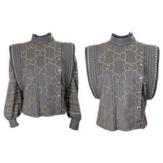 Amazing brand new with tags GUCCI Fall / Winter 2018 Runway grey leather moto jacket or vest ! Original retail price was just under $20,000. Hundreds of silver and gold studs, mixed with rhinestones form the GG logo, along with GUCCI spelt out on the sleeves. Zippers at each inner sleeve allow this to be a jacket OR a vest. Simply snaps up the front. Fully lined in silk. A tue collector’s piece that will only increase in value. In great unworn condition, with original store tags still attached. Rhinestone Jacket, 2018 Runway, Gg Logo, Leather Moto, Leather Moto Jacket, Moto Jacket, Grey Leather, Best Brand, Vintage Clothing