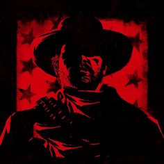 Arthur Morgan Avatar, Western Artwork, Red Icons:)