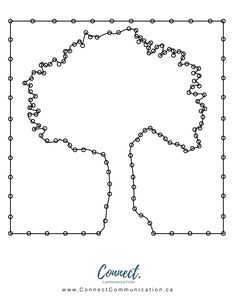 the outline of a tree is shown in black and white, as well as text that reads connect