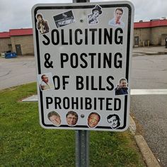 a sign that says soliciting and posting of bills prohibited