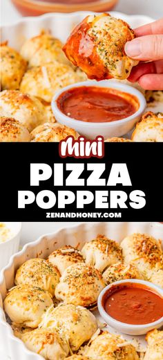 Make these fun pizza bites with pizza dough, mozzarella cheese and pepperoni. The perfect easy pizza appetizers recipe that your party guests will enjoy! One of the best easy pizza appetizers to serve at holiday parties, special occasions, Game Day or any other gathering! Mini Stromboli Appetizers, Pull Apart Pizza Bites, Pizza Bites Appetizer, Pizza Dough Balls, Pepperoni Bites, Pizza Poppers, Herb Butter Sauce