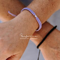 "Celebrate your unique bond with these beautifully crafted Couple Bracelets. Perfect for anniversaries, special occasions, or just as a token of your love. Features: Adjustable Fit: Both bracelets are adjustable. The purple one can close up to almost 6\", while the black one adjusts to nearly 6.5\", ensuring a snug fit for most wrist sizes. Personalized Initials: Add a personal touch with engraved initials. The purple color bracelet showcases your chosen initial, while the black bracelet feature Adjustable Heart-shaped Jewelry With Sliding Knot, Adjustable Beaded Bracelets For Anniversary On Mother's Day, Heart-shaped Adjustable Cord Jewelry, Heart Shaped Jewelry With Adjustable Cord As Gift, Heart Bracelet With Adjustable Cord For Friendship, Heart-shaped Jewelry With Adjustable Cord As Gift, Adjustable Heart-shaped Bracelet With Cord, Heart-shaped Adjustable Bracelets As Gift, Heart-shaped Adjustable Cord Bracelet For Friendship