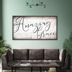 Amazing Grace Typography Wall Art inspires you to make room for what matters most to you. Use your walls not only for decoration but also for meaningful art that stimulates you to be creative whenever you look at it. Christian Farmhouse Decor, Grace Typography, Modern Farmhouse Artwork Wall Decor, Wall Signs For Living Room, Sayings For Signs Home Decor, Farmhouse Updates, Hall Wall Decor, Farmhouse Wall Decor Living Room, Sanctuary Decor