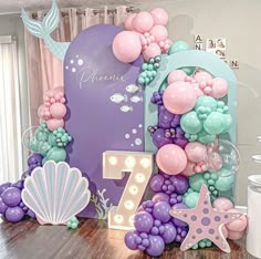 Mermaid Set Up, Birthday Theme Ideas For Kids, Little Mermaid Backdrop, Little Mermaid Theme Party, Little Mermaid Decorations, Mermaid Decorations, Mermaid Themed Birthday Party, Birthday Party Themes For Kids, Mimi Birthday