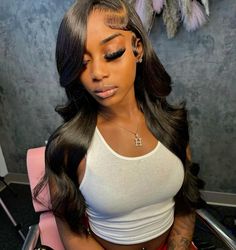 Isee Hair, Exotic Hairstyles, Hair Natural Color, Straight Weave Hairstyles, Side Part Hairstyles