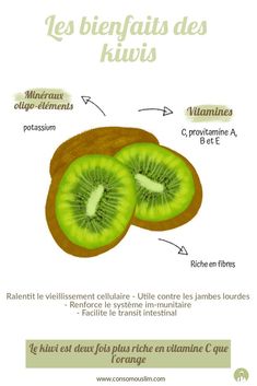 Les bienfaits du kiwi Oil Benefits, Fitness Nutrition, Kiwi, Health Tips, Diet, Angel