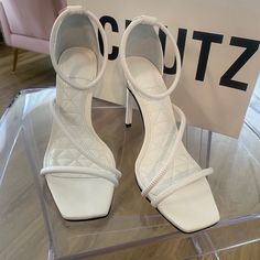 Straps White High Heels Sandals! White High Heel Sandals, Pink Platform Sandals, Pencil Heels, Ankle Sneakers, Wooden Sandals, White High Heels, Crystal Sandals, Snakeskin Heels, Black Suede Heels