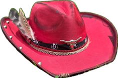 Red Felt Hat With Curved Brim For Festivals, Red Curved Brim Felt Hat For Festivals, Western Style Red Fedora Felt Hat, Red Western Style Fedora Felt Hat, Western Red Fedora Felt Hat, Red Western Fedora Felt Hat, Red Western Hat With Short Brim, Red Western Felt Hat For Festival, Red Felt Hat With Short Brim For Rodeo