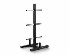 a black rack with three bars on it