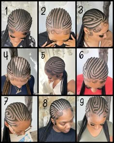 Cornroll Styles Black Women, 10 Braids Hairstyles Black, Pattern Cornrows Black Women, Fulani Braids With Knotless Braids In The Back, Row Back Braids Black, Row Back Hairstyles For Black Women, Cornrow Outfits Black Women, Braids Braided To The Back, Alicia Keys Braids 2023