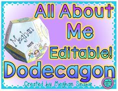 an all about me editable dolceagon with the words, it is written in