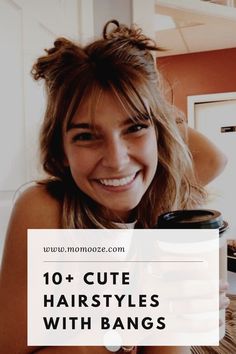 Cute Hairstyles With Bangs, Front Bangs Hairstyles, Teen Bangs, Bangs Updo, Medium Length Hair With Bangs, Cute Bangs, Bangs With Medium Hair, Choppy Hair, How To Style Bangs