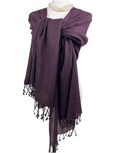 This is a light weight all season wool shawl. This versatile shawl can be used to dress up an outfit for a special evening, as wedding favors, travel wrap or as a neck scarf in the winter. Easy to carry anywhere, perfect for when you need it at a restaurant or at the office in air conditioning or a cool summer evening. Effortlessly give a dress a new look by simply adding this shawl. A must have when you travel! Measures 26"Wide x 74"Long COLOR MATCHING/ACURACY The color is very close however is Purple Scarves For Wedding, Purple Shawl Scarf For Winter, Purple Winter Shawl Scarf, Purple Pashmina Shawl, Elegant Purple Shawl Scarves, Elegant Purple Shawl Scarf, Purple Pashmina Scarves, Formal Shawl, Travel Wrap