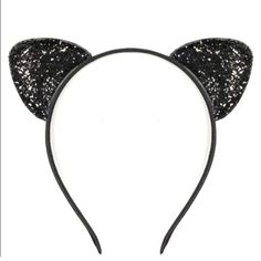 Sparkly Glitter Cat Ears Headband Cute Ear Hair Accessories For Daily Wear,Party,Halloween Costume Accessories Cute Style: Sparkly Glitter Cat Ear Headbands For An Adorable Look. Comfortable Fit: Flexible Wire Construction Allows For Easy Adjustment. Durable Material: Made With High-Quality Materials For Long-Lasting Use. Versatile Use: Perfect For Daily Wear As Well As Animal Theme Party, Halloween, Christmas, Carnival, Birthday Party, Cosplay Party, Festivals,Stage Performance, Costume Party E Pom Pom Headband, Carnival Birthday Party, Unique Headband, Cat Ear Headband, Cat Ears Headband, Performance Costume, Christmas Carnival, Comfortable Headbands, Baby Hair Accessories