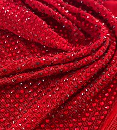 siam power mesh rhinestone luxury fashion fabric Red Crystal Dress, Swarovski Clothes, Dragon Corset, Swarovski Crystals Dress, Swarovski Crystal Dress, Gold Chainmail, Kristina Krayt, Sparkly Tights, Crystal Fabric