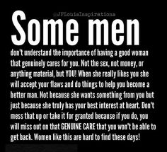 an image of some men in black and white with the words, don't understand the importance of having a good man that gentleman cares for you