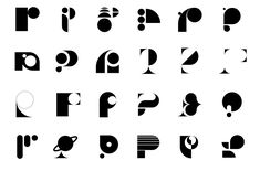 the alphabet is made up of different shapes and sizes, including letters that appear to be in