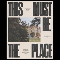 this must be the place poster with black and white images on it's sides