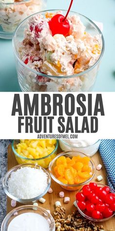 Fruit Salad With Cool Whip, Marshmallow Fruit Salad, Marshmallow Salad, Fruit Salad With Marshmallows, Ambrosia Recipe, Ambrosia Fruit Salad, Pineapple Chunks, Mandarin Oranges, Ambrosia Salad