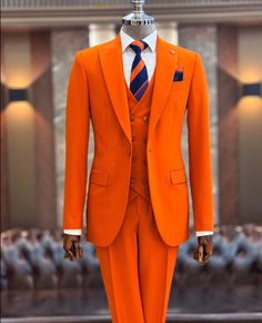 Bojoni Oxford Orange Slim Fit Suit Suit Tuxedo, Men Party, Mens Suit Vest, Wedding Suits Groom, Suit Men, Men Suit, Party Suits, Night Suit, Orange Wedding