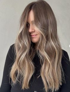 Light Brown Hair Natural Highlights, Natural Looking Balayage Brunettes, Blended Brown And Blonde Hair, Blond Root Smudge, Natural Blonde Highlights On Brown Hair Sun Kissed, Growing Out Blonde Highlights, Neutral Blonde Hair Balayage, Sunkissed Bronde Hair, Gray Highlights On Blonde Hair