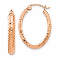 10kt Rose Gold D.C Oval Hinged Hoop Earrings Rose Gold Hoop Earrings, Hoop Earrings Style, Bow Jewelry, Hoop Earring Sets, Rose Earrings, Rose Gold Diamonds, Black Bow, Fine Jewellery Earrings, Rose Gold Earrings