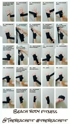 the instructions for how to do an arm cast