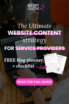 the ultimate website content strategy for service providers