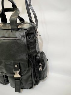 Black Satchel Backpack With Zipper Pocket, Large Capacity Black Satchel For Trip, Black Backpack Diaper Bag With Zipper Closure, Black Diaper Bag Backpack For Everyday Use, Black Diaper Bag Backpack With Zipper Closure, Black Diaper Bag Backpack For Daily Use, Black Diaper Backpack With Zipper Closure, Black Diaper Backpack For Travel, Large Capacity Backpack For Travel