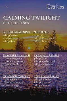 Embrace the tranquility of the twilight with our Calming Twilight diffuser blends. 🌙✨ Let the serene scents guide you to peaceful relaxation as day turns to night.    #GyaLabs #UpliftYourEveryday #essentialoils #summerseason #amazing #soulwisdom #August #vibes #summer  #summervibes #abundance #abundancemindset #miracles #blessings #inspiration #NaturalCare #HealthyLiving #EssentialOils #woman Relaxing Diffuser Blends, Relaxing Diffuser Blend, Spiritual Essentials, Headache Relief Essential Oils, August Vibes, Essential Oil Combos, Essential Oils 101