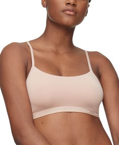 PRICES MAY VARY. Stretch technology with a second skin feel for optimal comfort and support Natural tone Calvin Klein logo waistband for a flexible fit with excellent shape retention Scoopneck and slim fully adjustable straps Slips-on and a solid design Model is approximately 5'9" wearing size Small Calvin Klein Slip, Calvin Klein Bra, Everyday Bra, Calvin Klein Woman, Bra Women, Design Model, Bra Lingerie, Second Skin, Pullover Styling