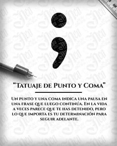 an advertisement with the words tatue de punto y coma on it