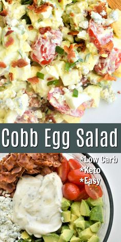 this cobb egg salad is an easy and delicious side dish