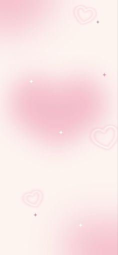 a pink background with hearts and stars