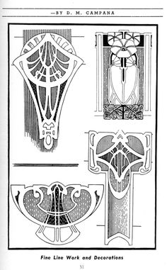 some type of art nouveau design, vintage line drawing or engraving