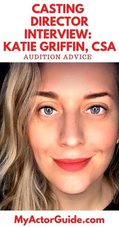 a woman with blonde hair and blue eyes is featured in the movie casting director interview