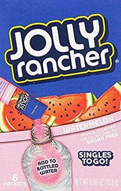 a package of jolly rancher watermelon and other fruit juices is shown