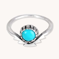 SkyWeaver: Turquoise Thunderbird Ring Celtic Quilt, Dainty Rings, Natural Turquoise Stone, Southwest Jewelry, Timeless Accessories, Natural Turquoise, Dainty Ring, Turquoise Stone, Sterling Silver Ring