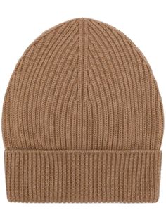 camel brown wool-cashmere blend ribbed knit turn-up hem Dolce E Gabbana, Turn Up, Dolce & Gabbana, Ribbed Knit, Camel, Accessories Hats, Bags Designer, Dolce And Gabbana, Fashion Branding